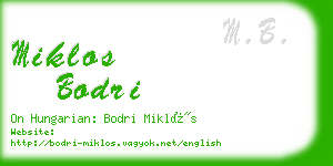 miklos bodri business card